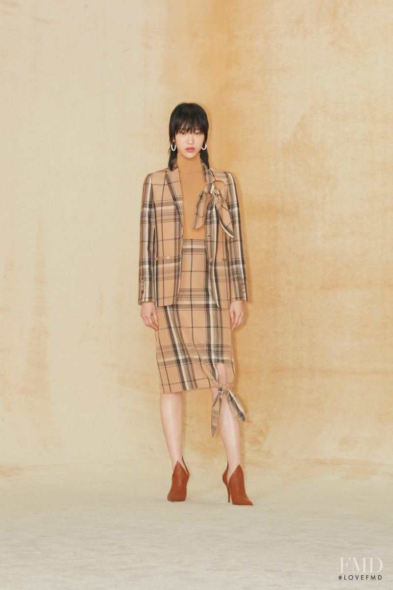 So Ra Choi featured in  the Burberry lookbook for Pre-Fall 2020