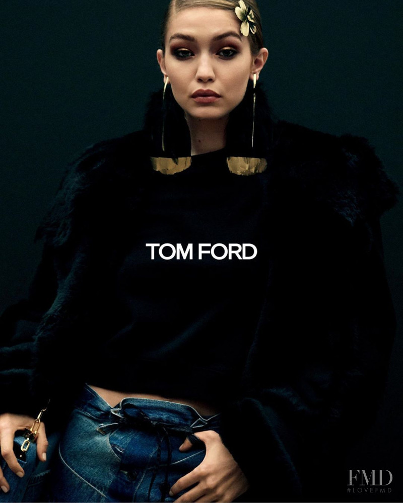 Gigi Hadid featured in  the Tom Ford advertisement for Autumn/Winter 2020