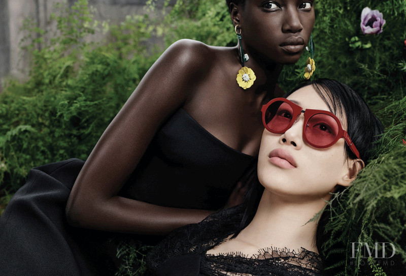 So Ra Choi featured in  the Prada Eyewear advertisement for Autumn/Winter 2019