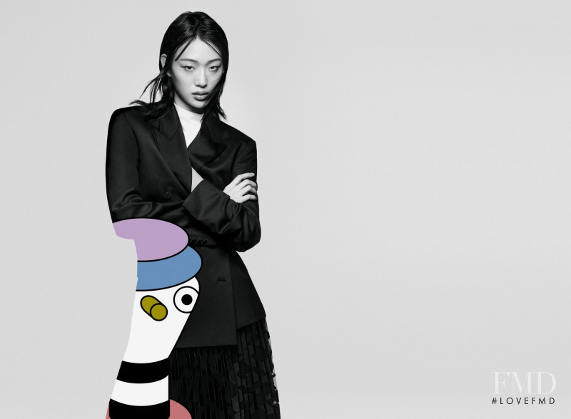 So Ra Choi featured in  the Boss by Hugo Boss x Jeremyville advertisement for Holiday 2019