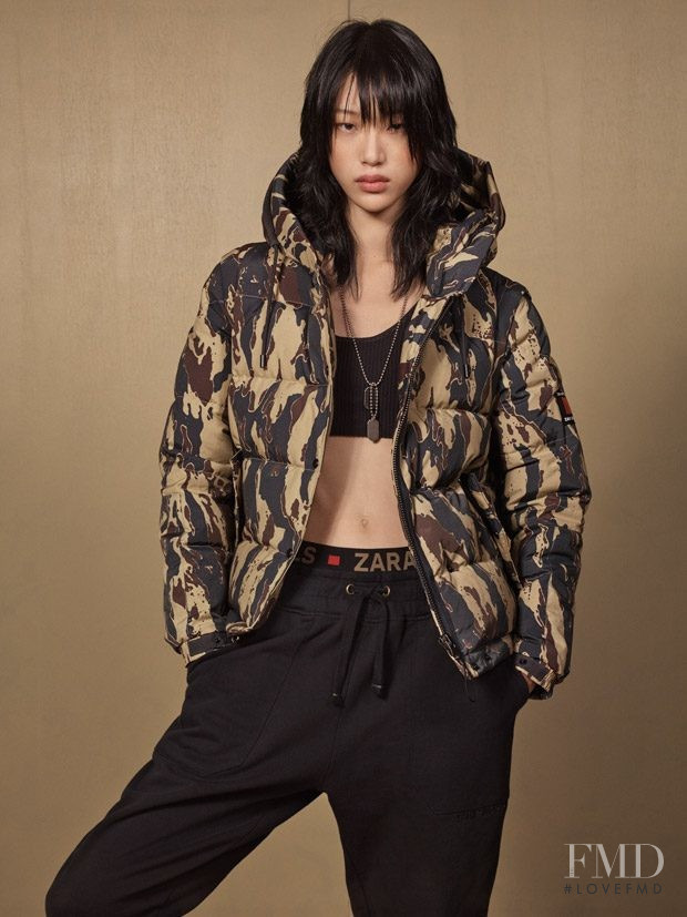 So Ra Choi featured in  the Zara SRPLS lookbook for Winter 2018