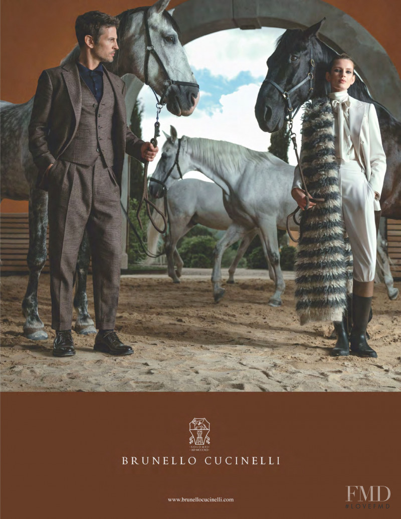 Kelly Rippy featured in  the Brunello Cucinelli advertisement for Autumn/Winter 2020