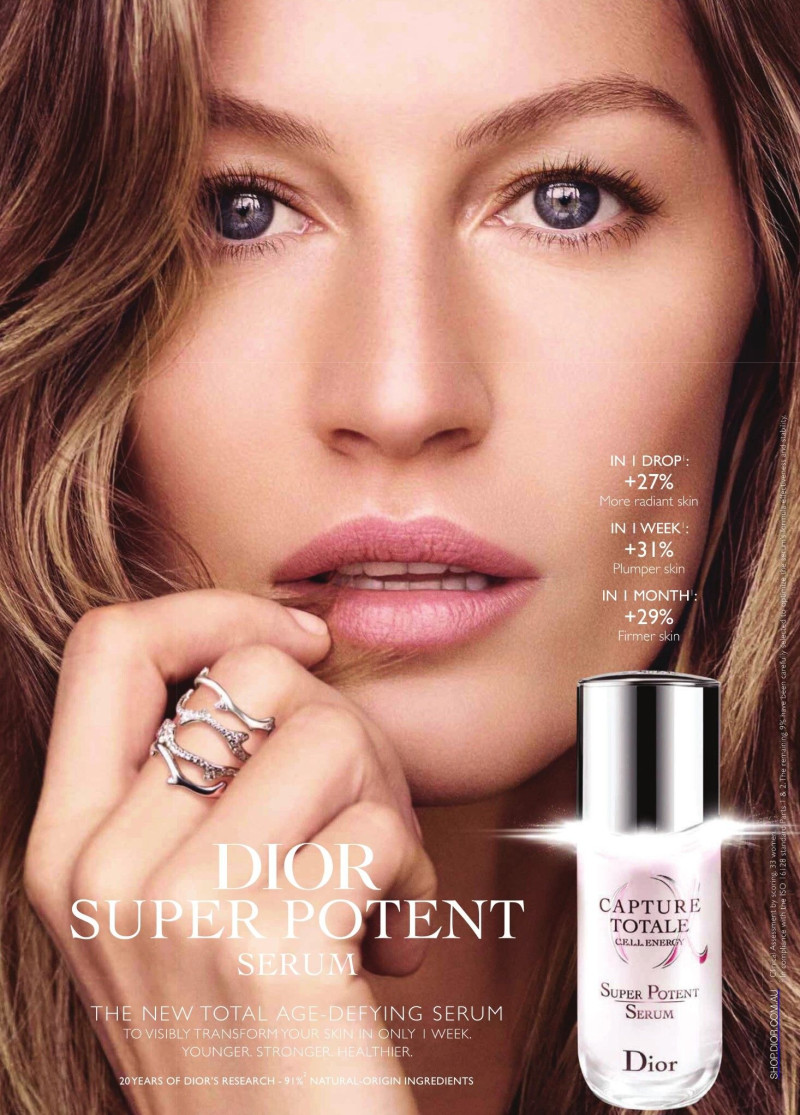 Gisele Bundchen featured in  the Dior Beauty advertisement for Autumn/Winter 2020