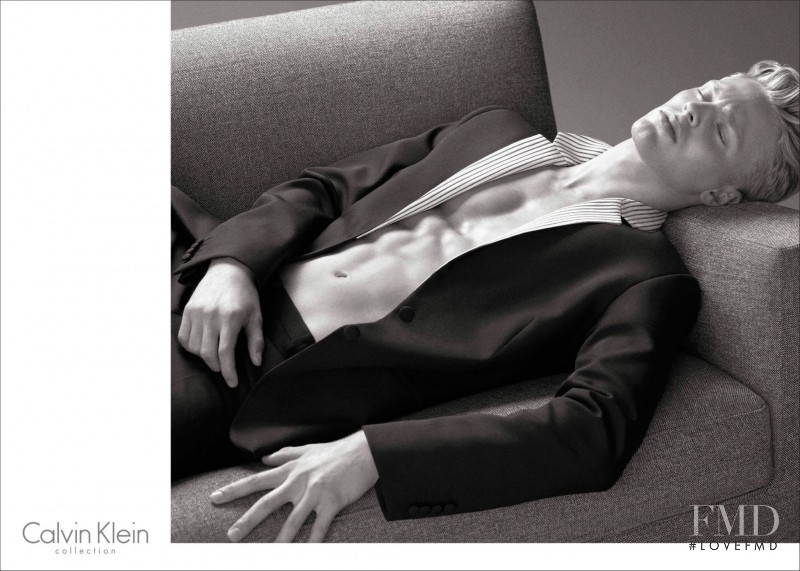 Clark Bockelman featured in  the Calvin Klein 205W39NYC advertisement for Spring/Summer 2014