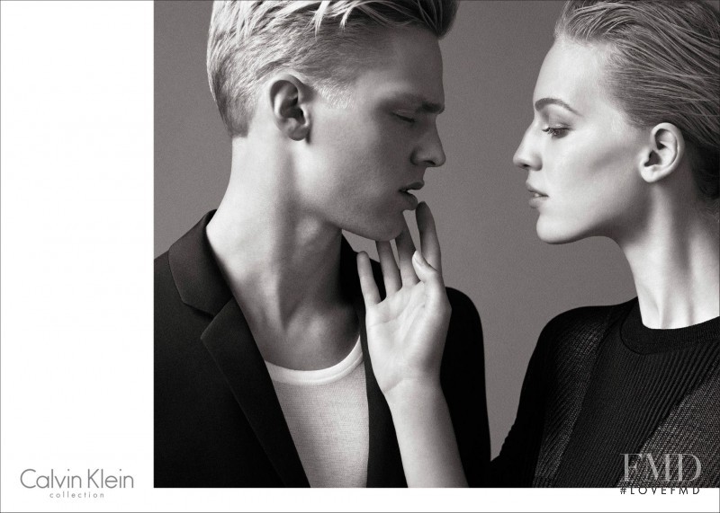 Clark Bockelman featured in  the Calvin Klein 205W39NYC advertisement for Spring/Summer 2014