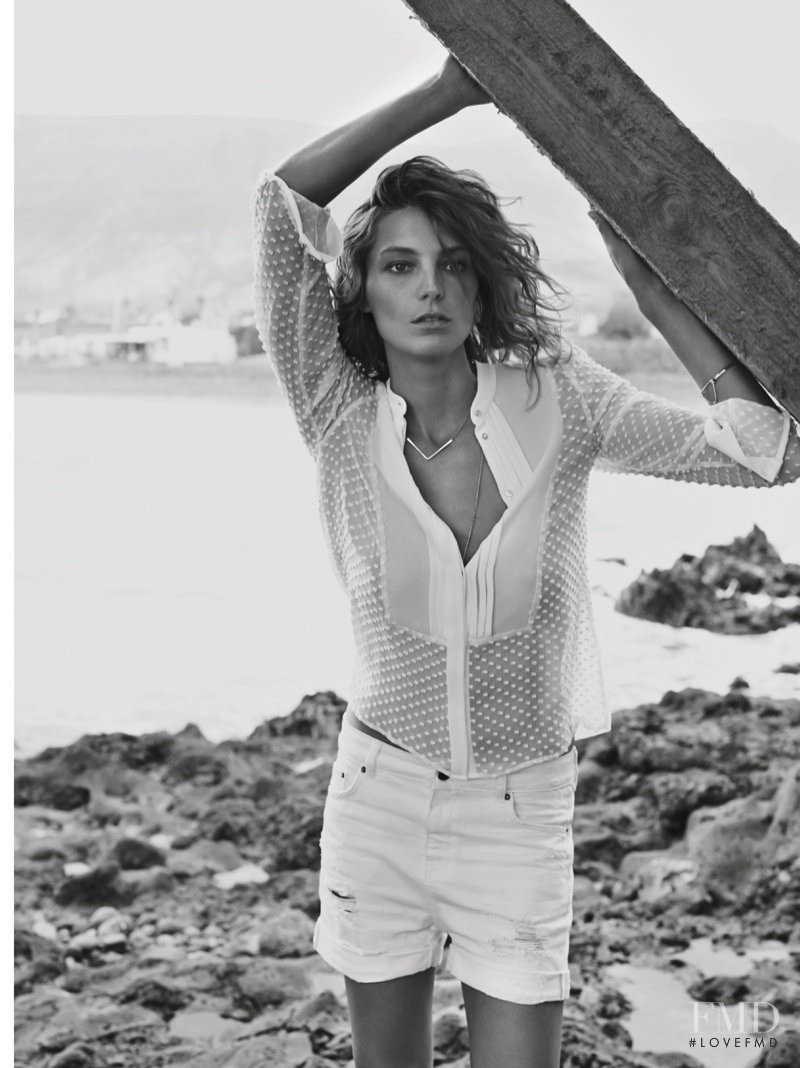 Daria Werbowy featured in  the Mango advertisement for Spring/Summer 2014