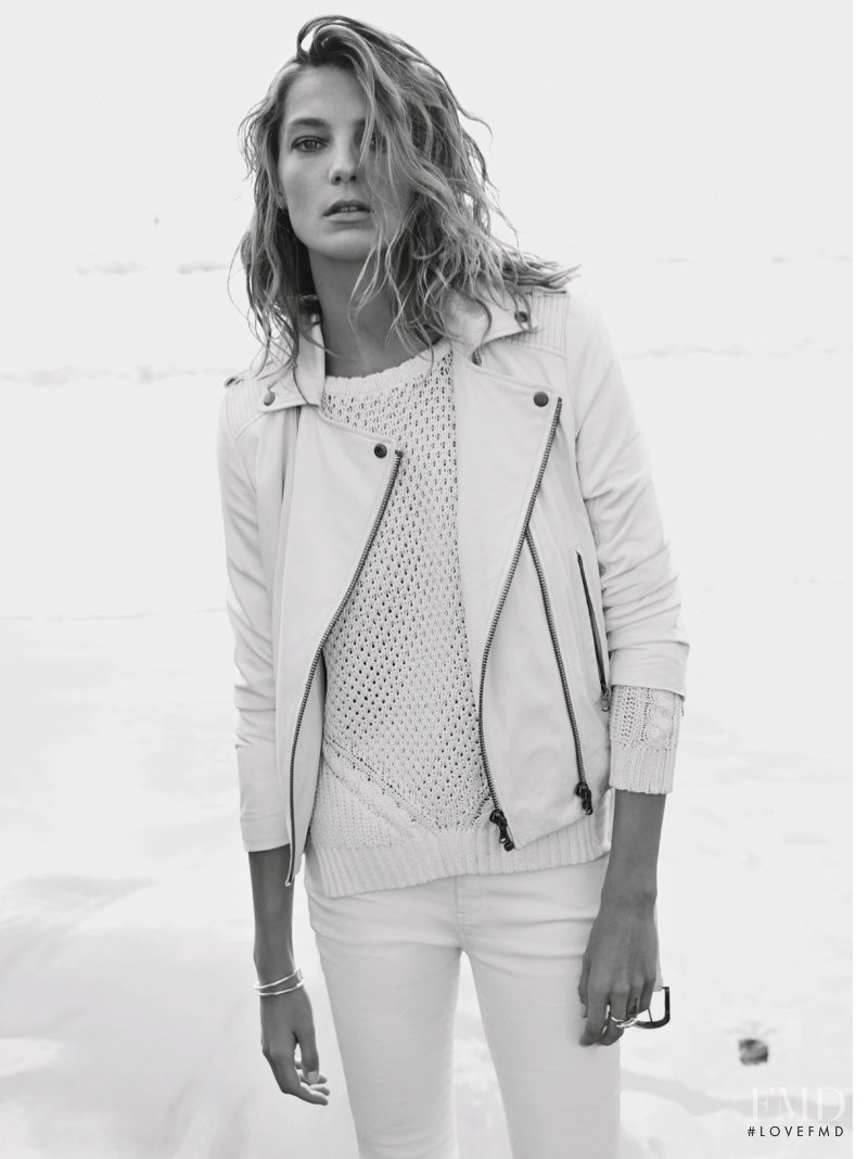 Daria Werbowy featured in  the Mango advertisement for Spring/Summer 2014