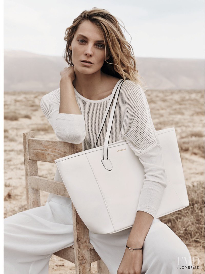 Daria Werbowy featured in  the Mango advertisement for Spring/Summer 2014