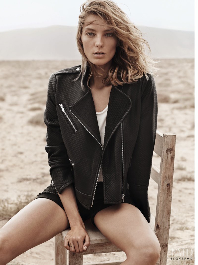 Daria Werbowy featured in  the Mango advertisement for Spring/Summer 2014