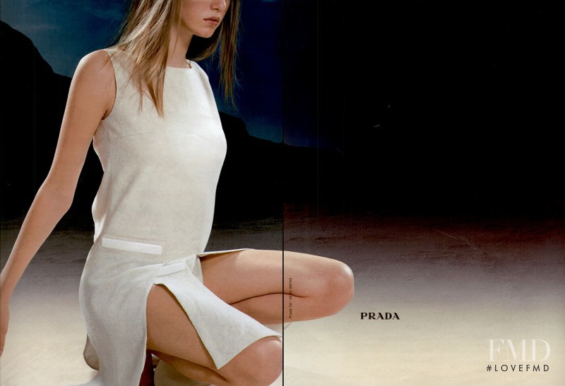 Angela Lindvall featured in  the Prada advertisement for Autumn/Winter 1998