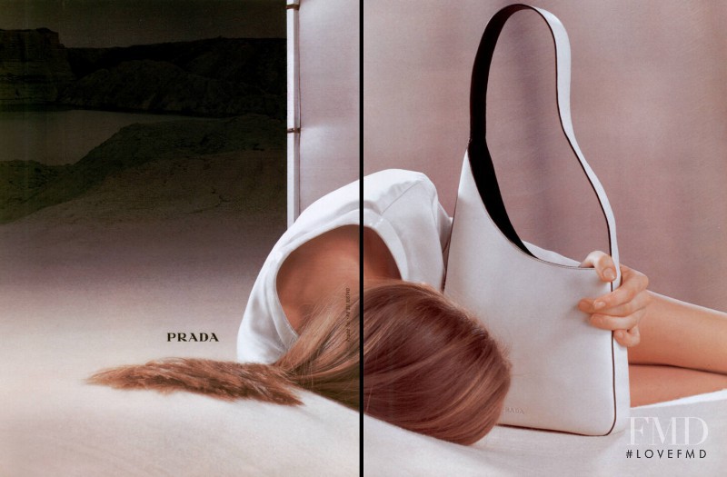 Angela Lindvall featured in  the Prada advertisement for Autumn/Winter 1998