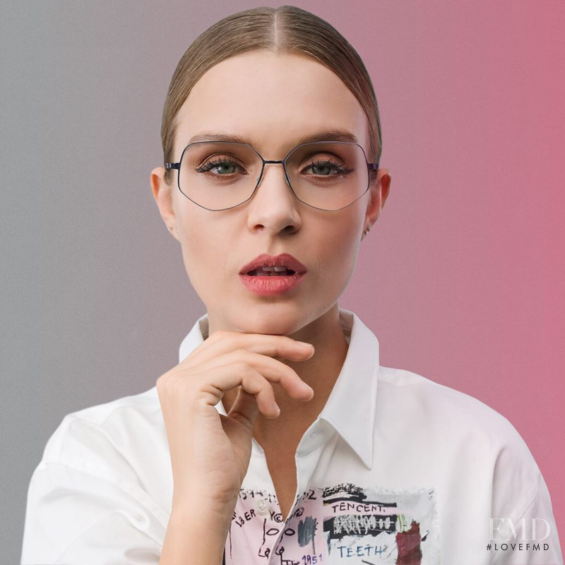 Josephine Skriver featured in  the Lindberg Eyewear advertisement for Autumn/Winter 2020