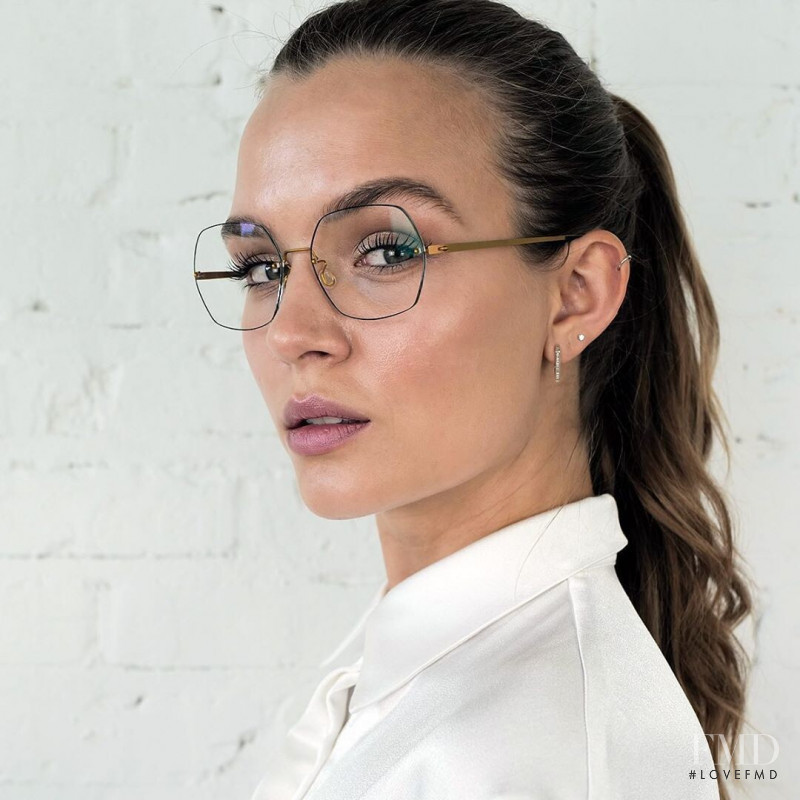 Josephine Skriver featured in  the Lindberg Eyewear advertisement for Autumn/Winter 2020