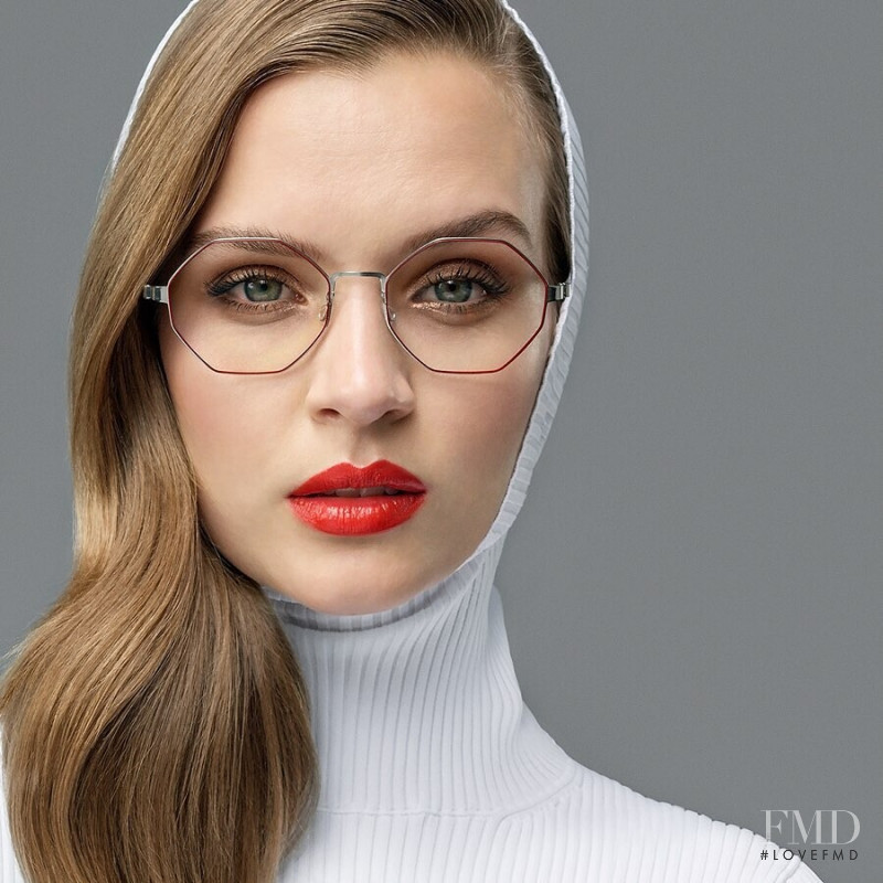 Josephine Skriver featured in  the Lindberg Eyewear advertisement for Autumn/Winter 2020