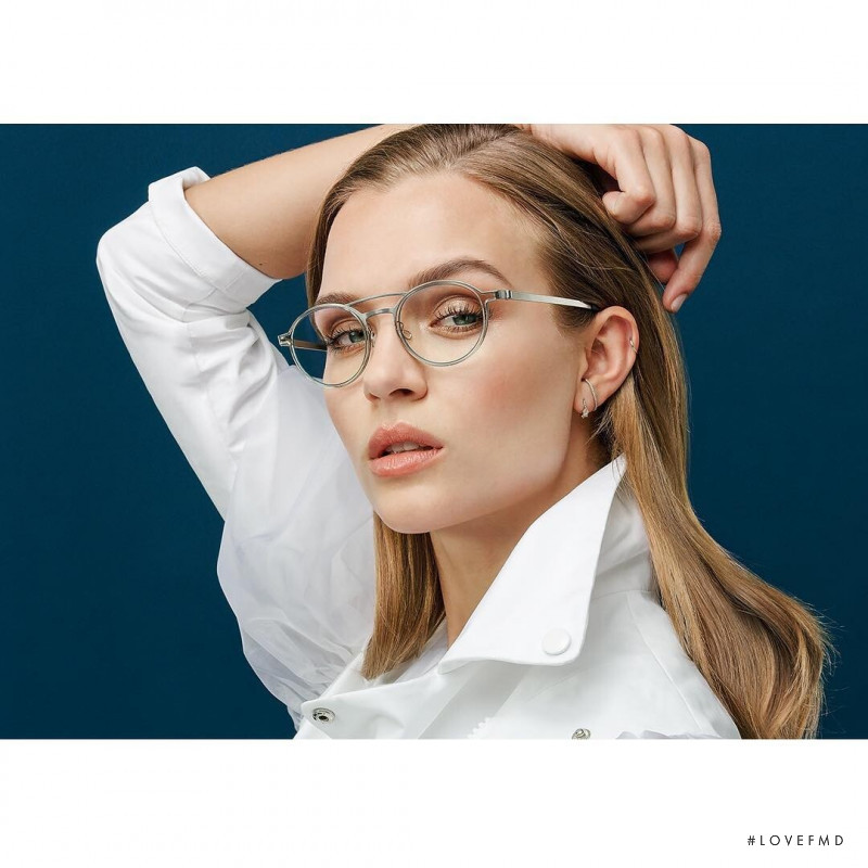Josephine Skriver featured in  the Lindberg Eyewear advertisement for Autumn/Winter 2020
