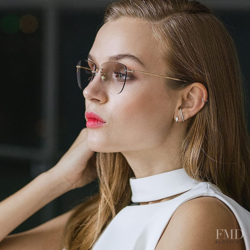 Josephine Skriver featured in  the Lindberg Eyewear advertisement for Autumn/Winter 2020