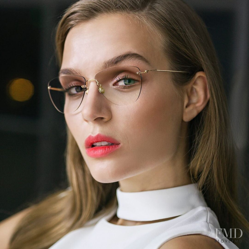 Josephine Skriver featured in  the Lindberg Eyewear advertisement for Autumn/Winter 2020