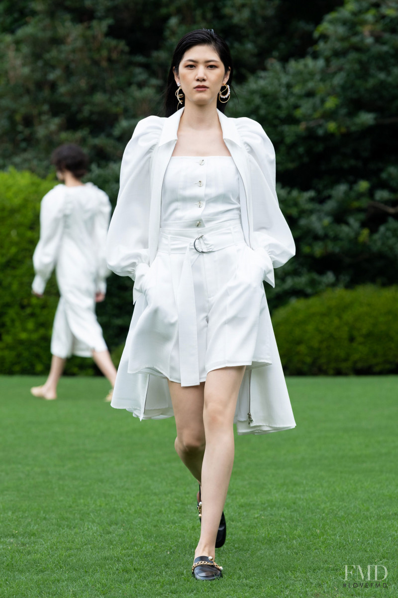 Kiko Arai featured in  the ADEAM fashion show for Spring/Summer 2021