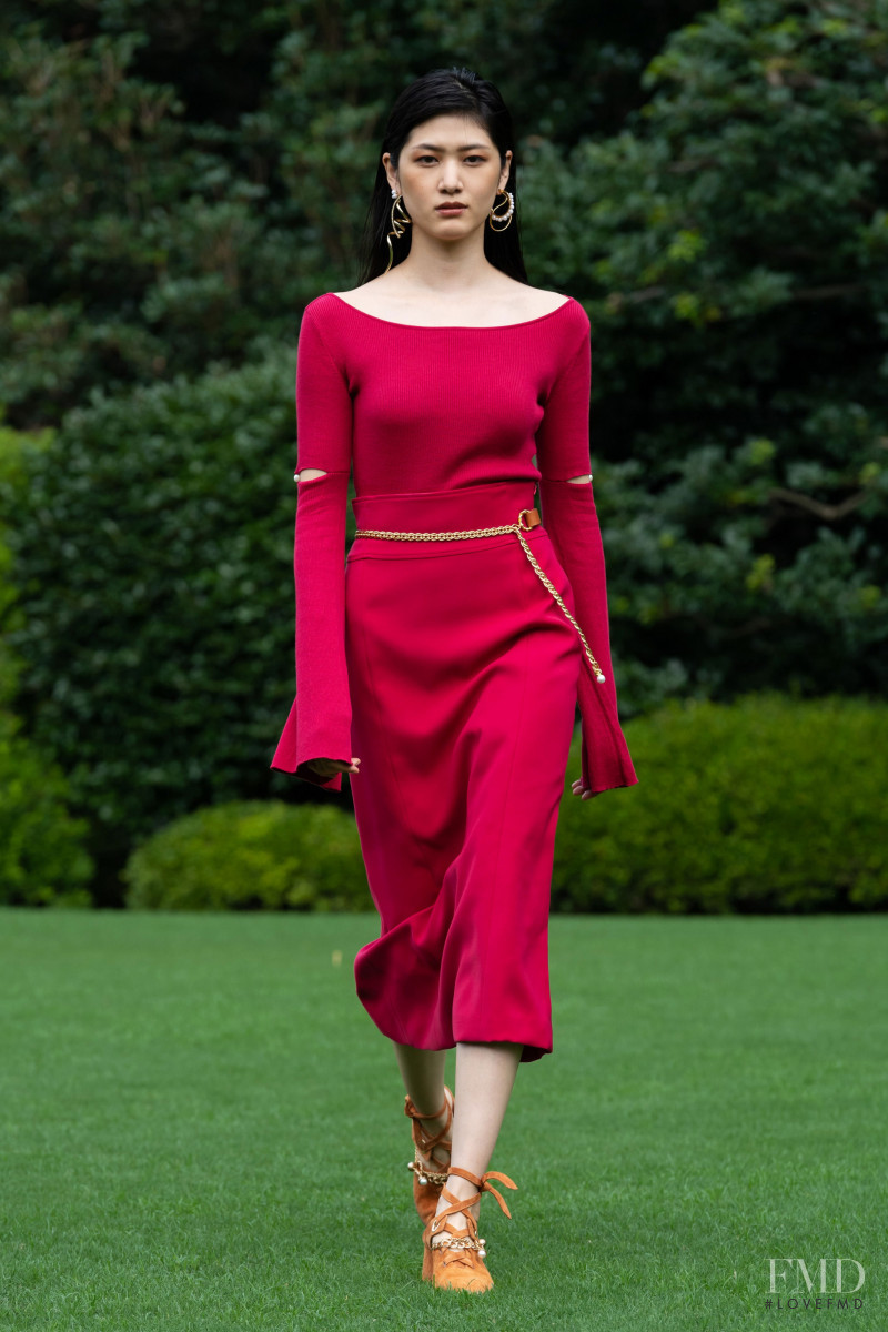 Kiko Arai featured in  the ADEAM fashion show for Spring/Summer 2021