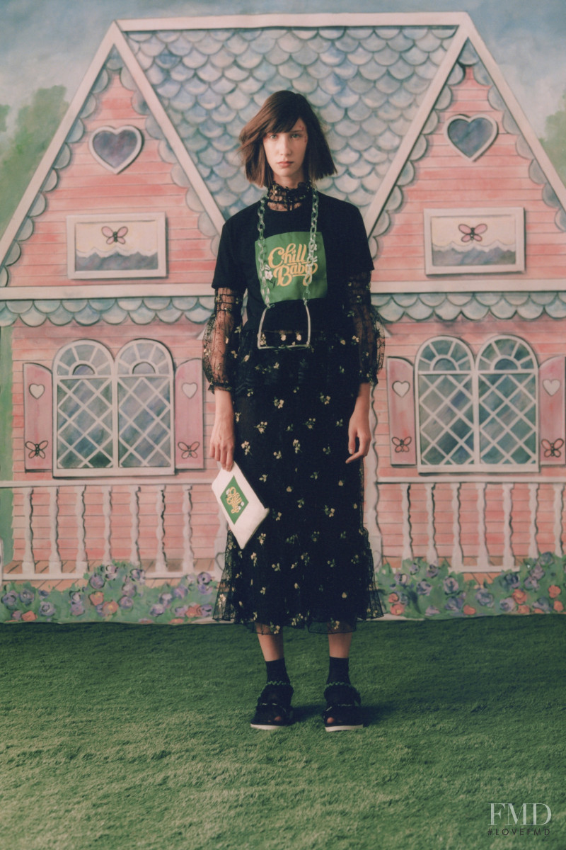 Sasha Knysh featured in  the Anna Sui lookbook for Spring/Summer 2021