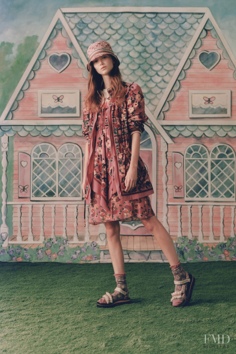 Sara Grace Wallerstedt featured in  the Anna Sui lookbook for Spring/Summer 2021