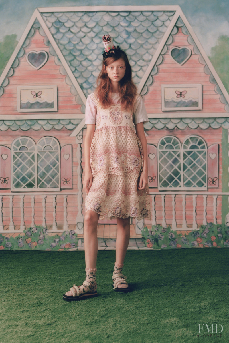 Sara Grace Wallerstedt featured in  the Anna Sui lookbook for Spring/Summer 2021