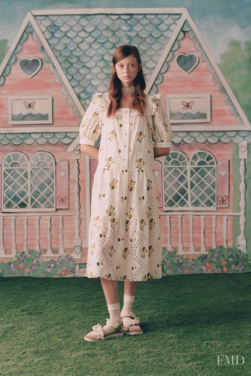 Sara Grace Wallerstedt featured in  the Anna Sui lookbook for Spring/Summer 2021