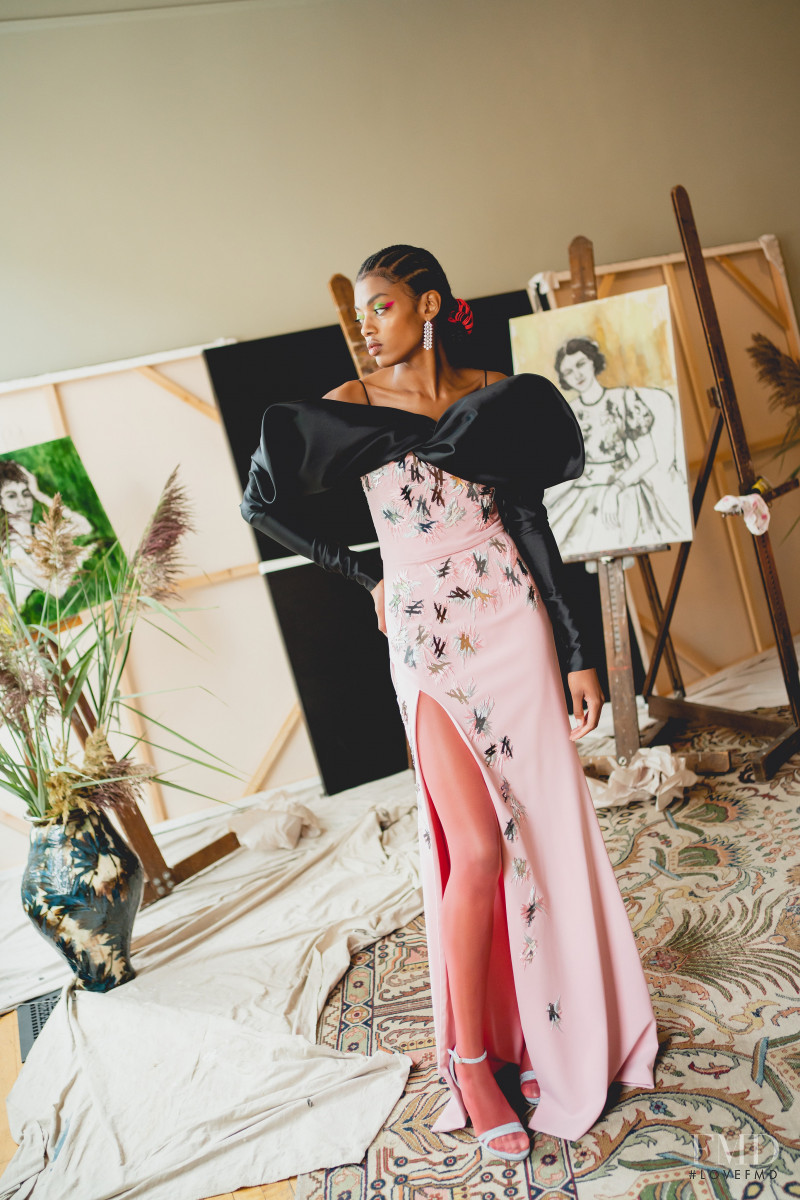 Leah Denae Brown featured in  the Bibhu Mohapatra lookbook for Spring/Summer 2021