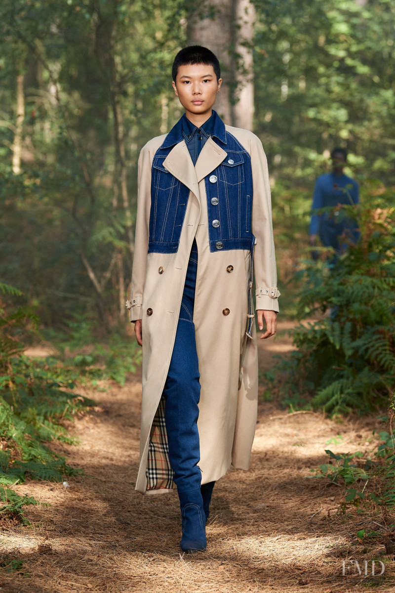 Kayako Higuchi featured in  the Burberry fashion show for Spring/Summer 2021