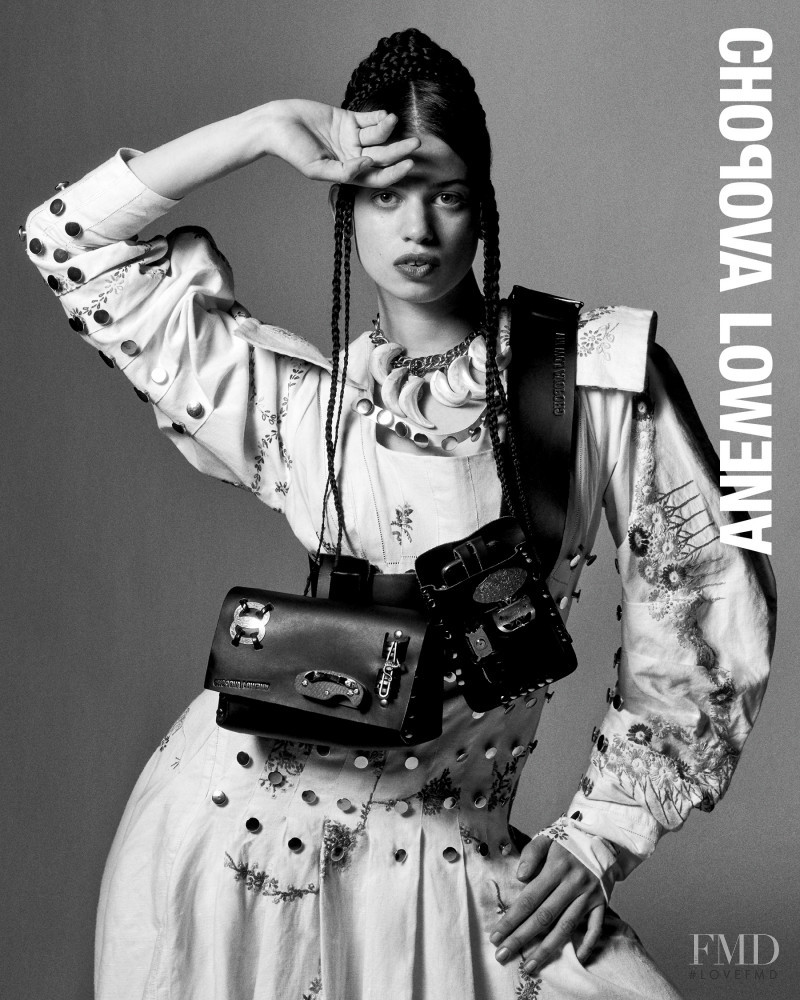 Lily McMenamy featured in  the Chopova Lowena advertisement for Spring/Summer 2020