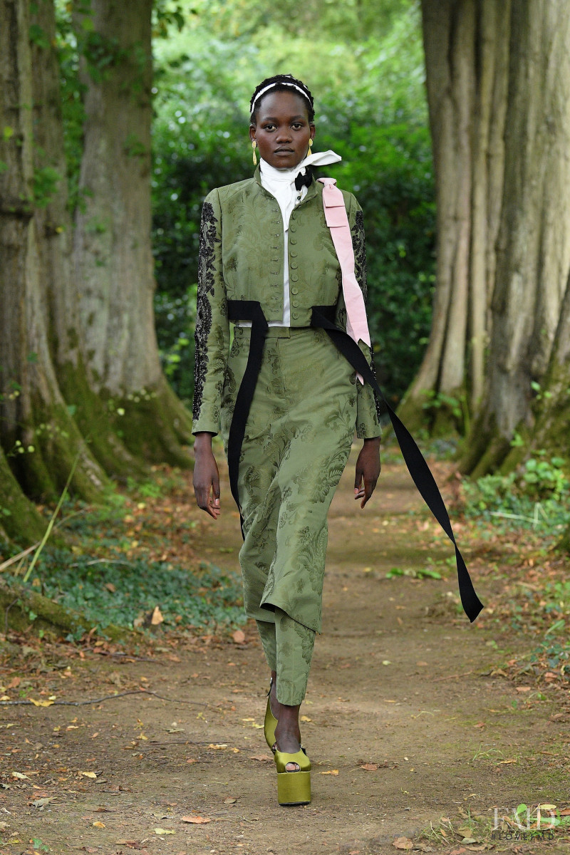 Caren Jepkemei featured in  the Erdem fashion show for Spring/Summer 2021