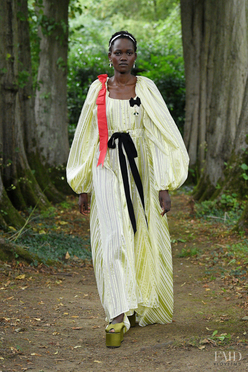 Caren Jepkemei featured in  the Erdem fashion show for Spring/Summer 2021