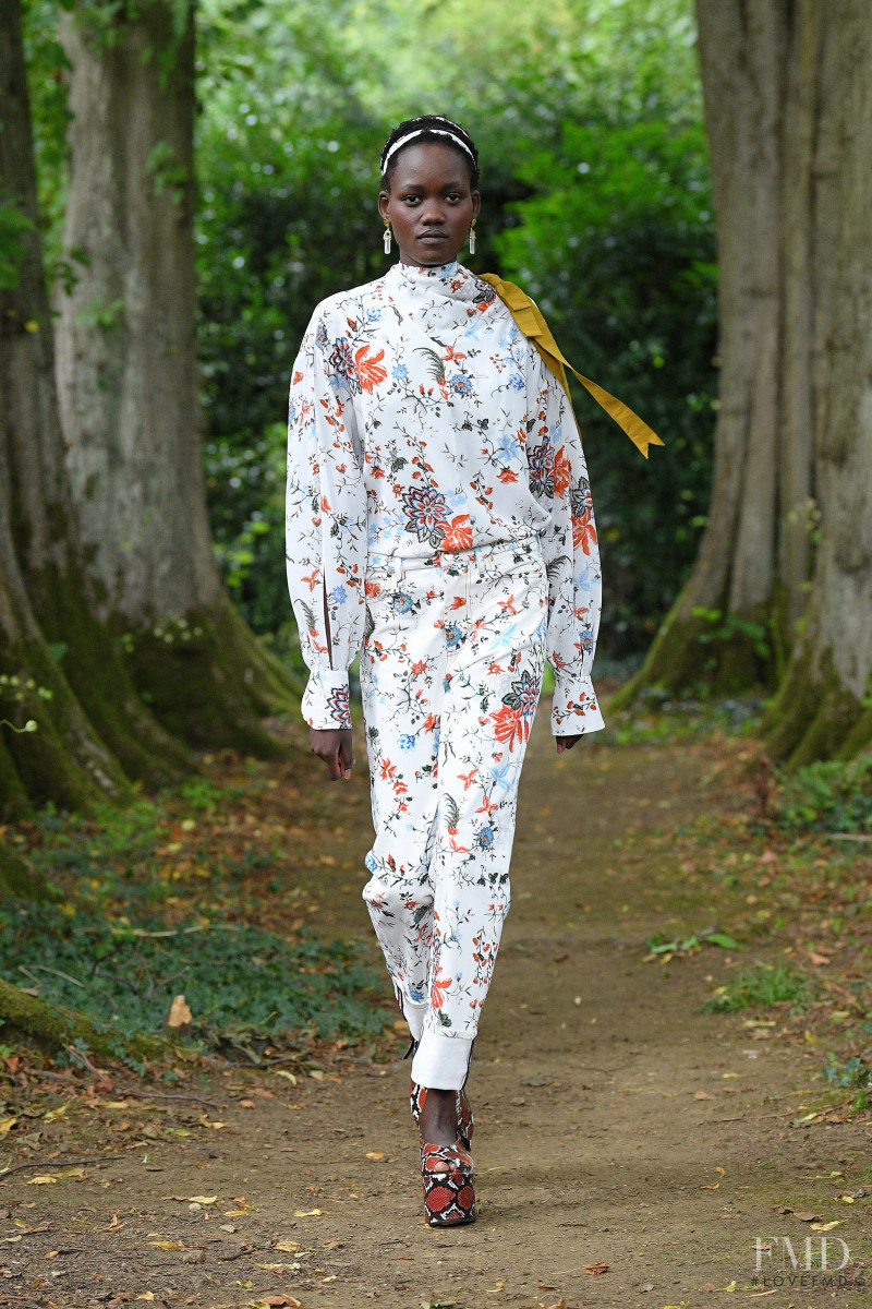 Caren Jepkemei featured in  the Erdem fashion show for Spring/Summer 2021