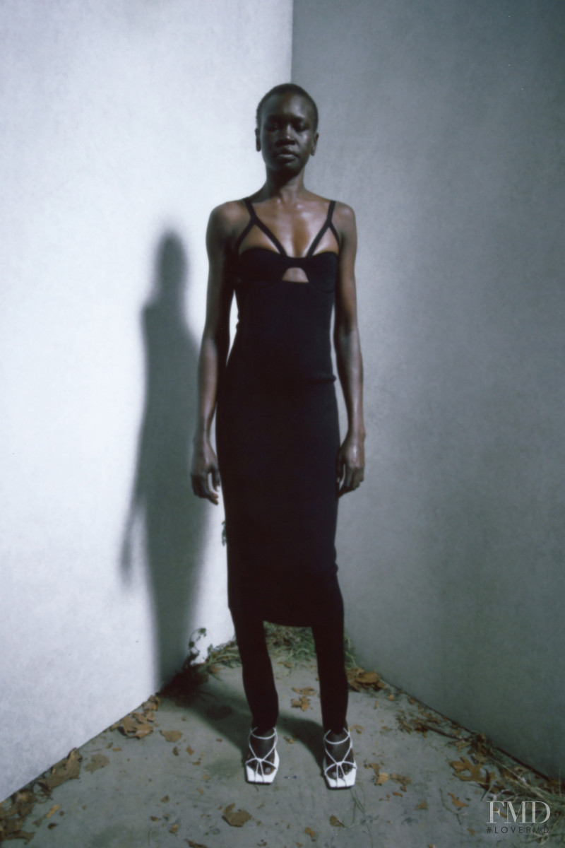 Alek Wek featured in  the Khaite lookbook for Spring/Summer 2021