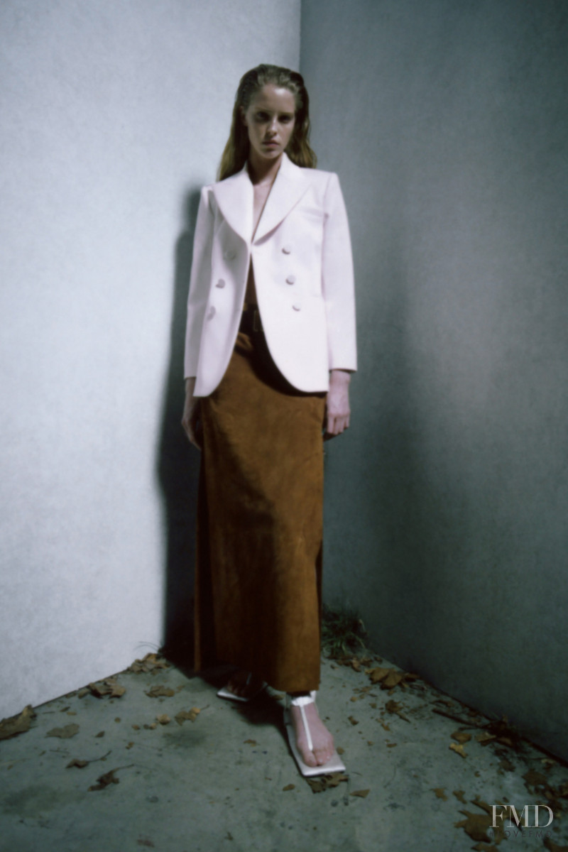 Abby Champion featured in  the Khaite lookbook for Spring/Summer 2021