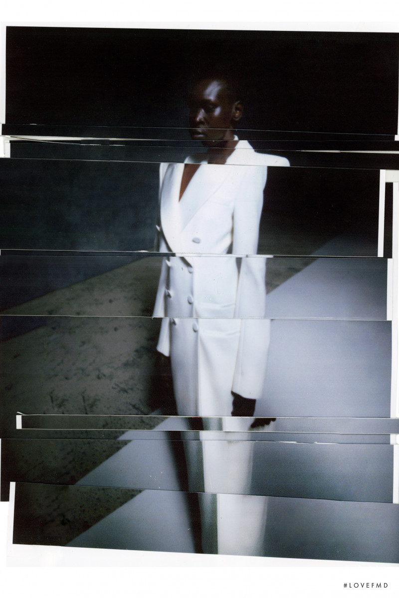 Alek Wek featured in  the Khaite lookbook for Spring/Summer 2021