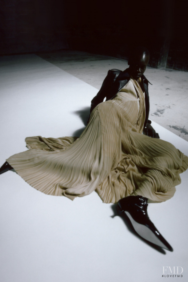 Alek Wek featured in  the Khaite lookbook for Spring/Summer 2021