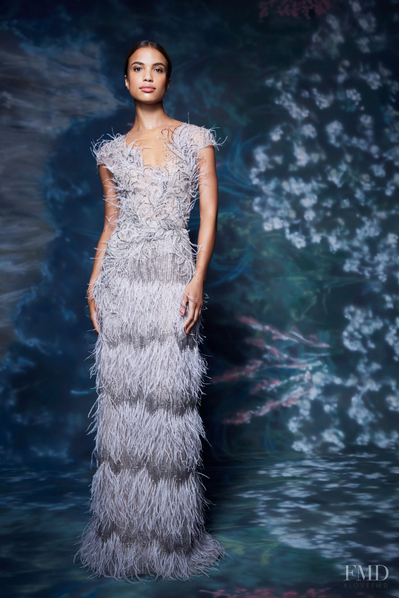 Hannah Donker featured in  the Marchesa lookbook for Spring/Summer 2021