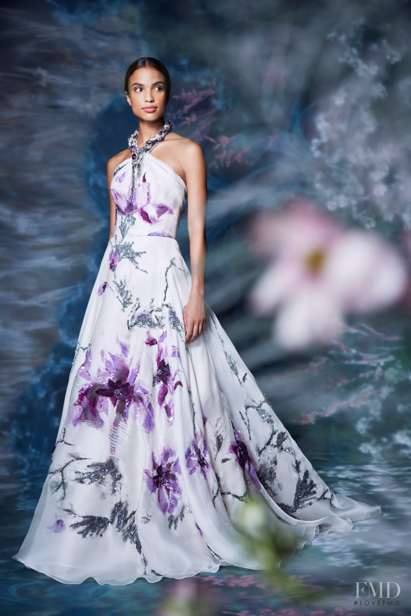 Hannah Donker featured in  the Marchesa lookbook for Spring/Summer 2021