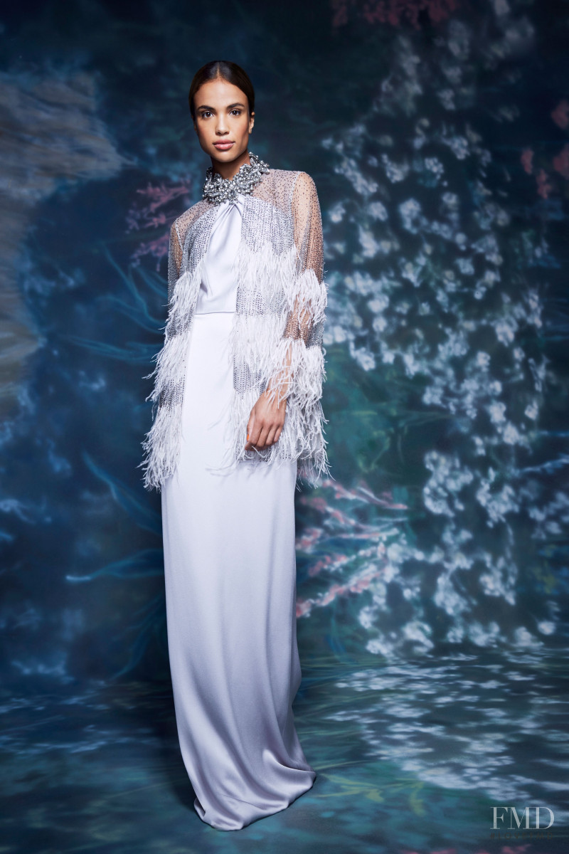 Hannah Donker featured in  the Marchesa lookbook for Spring/Summer 2021