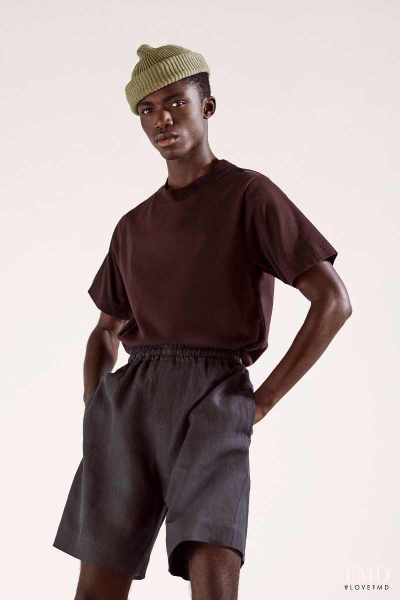 Jeremiah Berko Fourdjour featured in  the Margaret Howell lookbook for Spring/Summer 2021