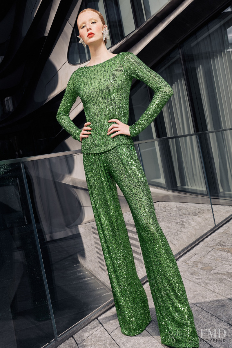 Dayton Pangborn featured in  the Naeem Khan lookbook for Spring/Summer 2021