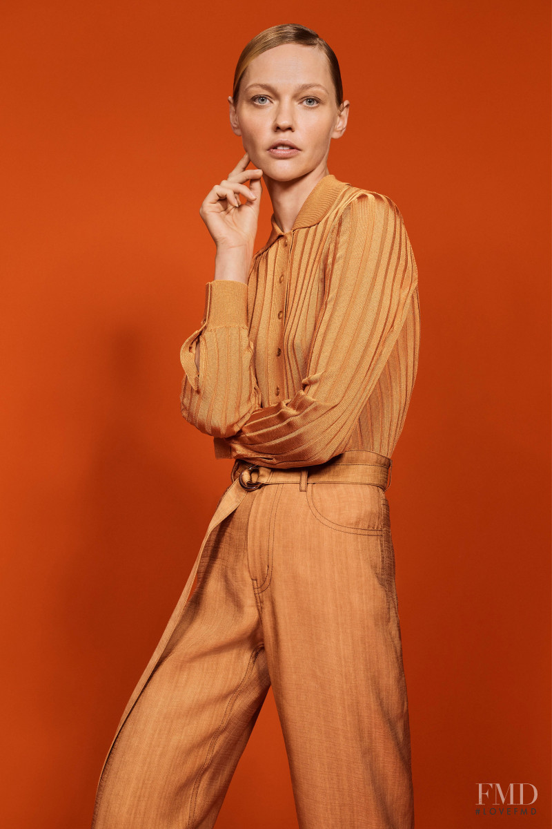 Sasha Pivovarova featured in  the Nellie Partow lookbook for Spring/Summer 2021