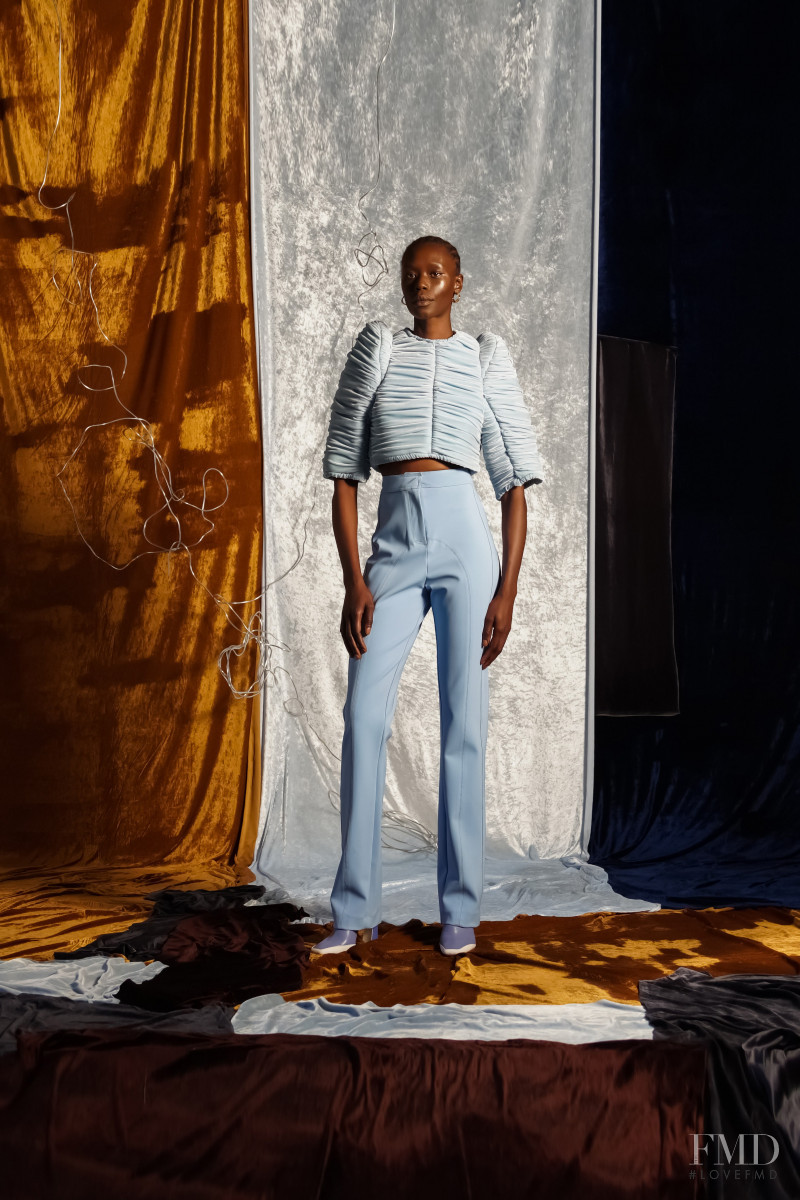 Sarah Batt featured in  the Richard Malone lookbook for Spring/Summer 2021