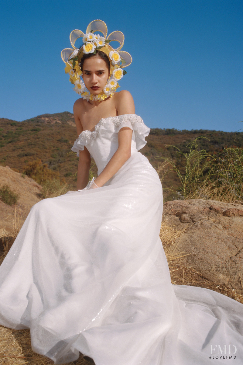 Fernanda Oliveira featured in  the Rodarte lookbook for Spring/Summer 2021