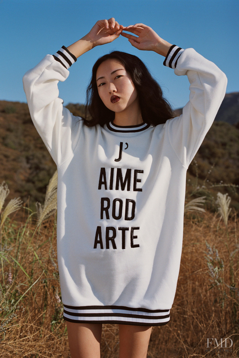 Chloe Tang featured in  the Rodarte lookbook for Spring/Summer 2021
