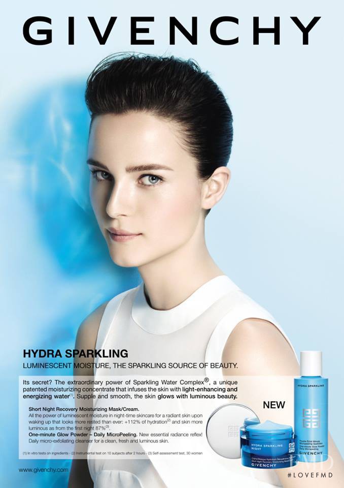 Anna de Rijk featured in  the Givenchy Beauty Hydra Sparkling advertisement for Spring/Summer 2014