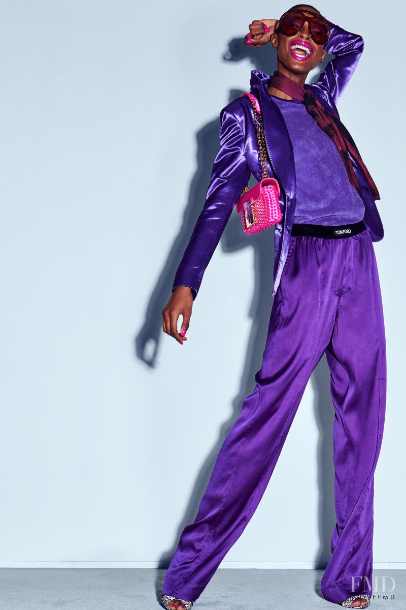 Makala Johnson featured in  the Tom Ford lookbook for Spring/Summer 2021