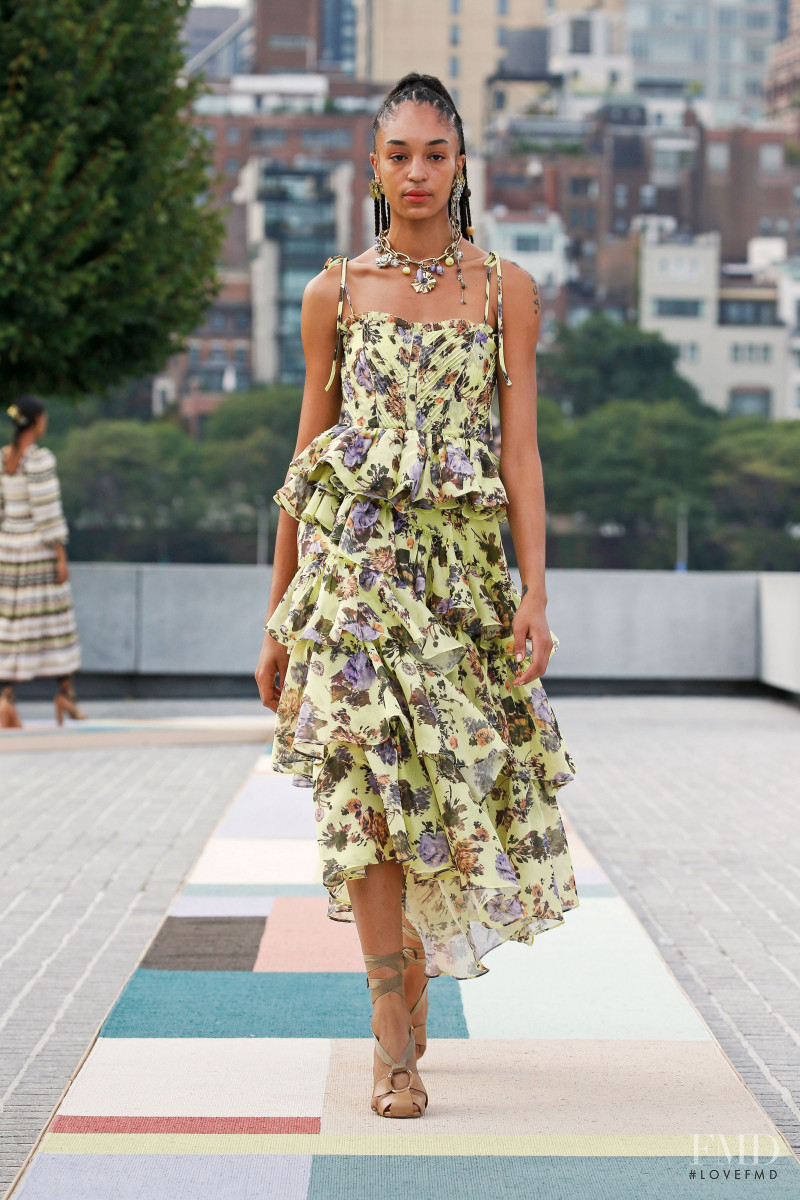 Indira Scott featured in  the Ulla Johnson fashion show for Spring/Summer 2021