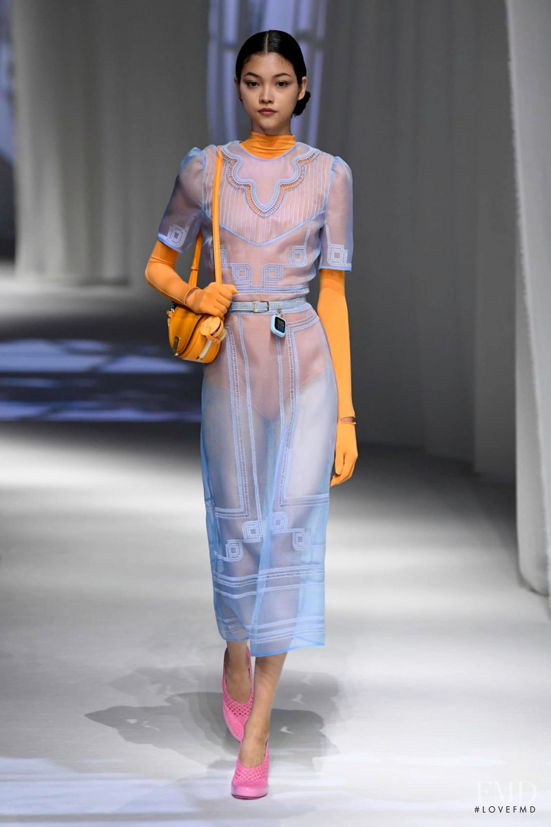 Mika Schneider featured in  the Fendi fashion show for Spring/Summer 2021